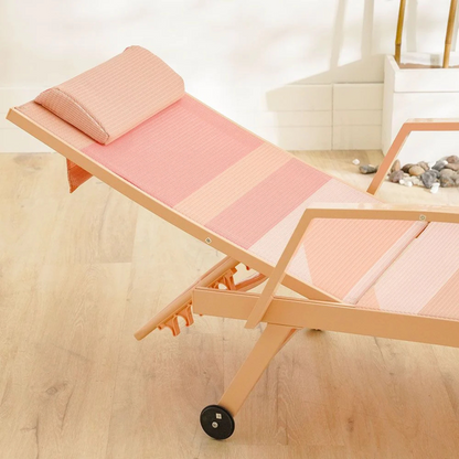 Pink Sun Lounger with Pillow