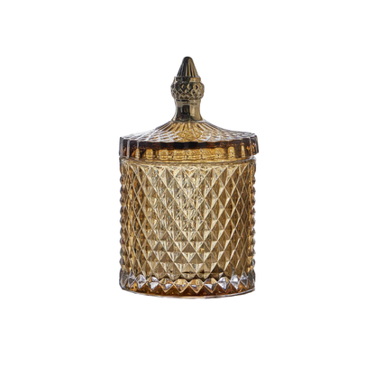 Brown Santo Crystal Canister with Lid