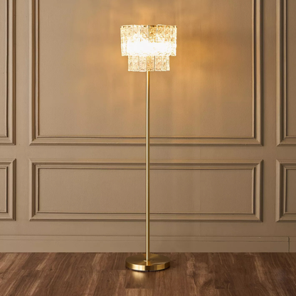 Glass Chandelier Floor Lamp