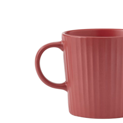 Pink Ribbed Mug
