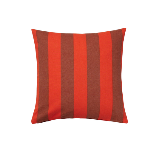 Red/Brown Striped Cushion