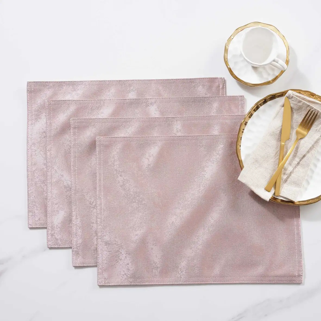 Set of 4 Pink Placemats
