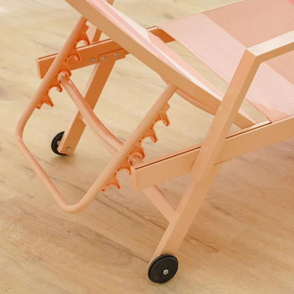 Pink Sun Lounger with Pillow