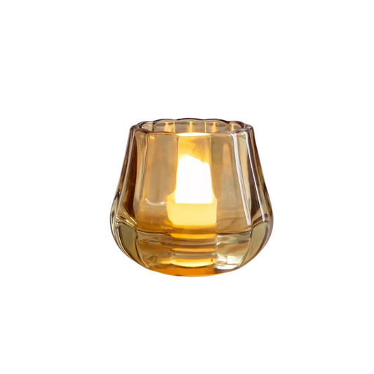Brown Glass Tea light Candle Holders