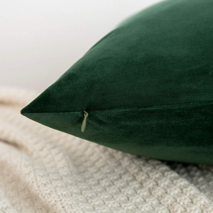 Dark Green Velvet Cushion Cover
