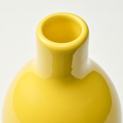 Yellow Glossy Bulb Vase