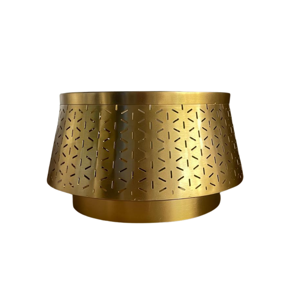 Large Round Brass Candle Holder Centrepiece