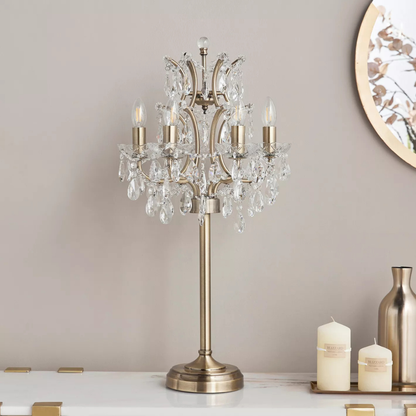 Crystal Chandelier Table Lamp