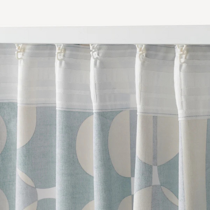 Beige/Grey Printed Curtains