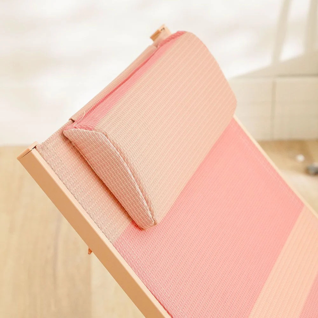 Pink Sun Lounger with Pillow