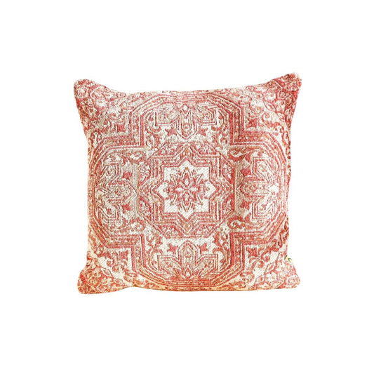 Red Arabesque Embroidered Cushion
