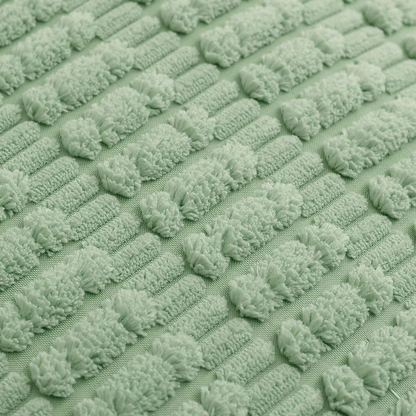 Green Velvet Textured Cushion Cover