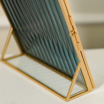 Teal Glass Table Frame