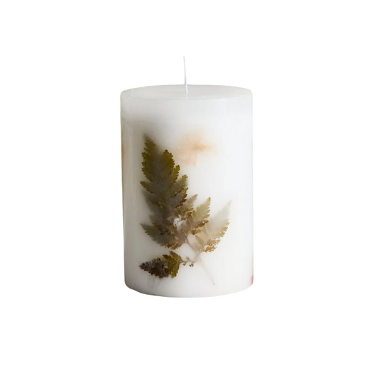 Tall Botanic Pillar Candle