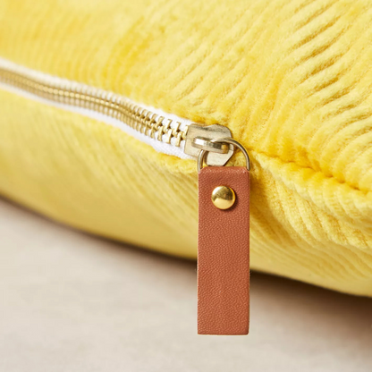 Yellow Rectangular Cord Cushion