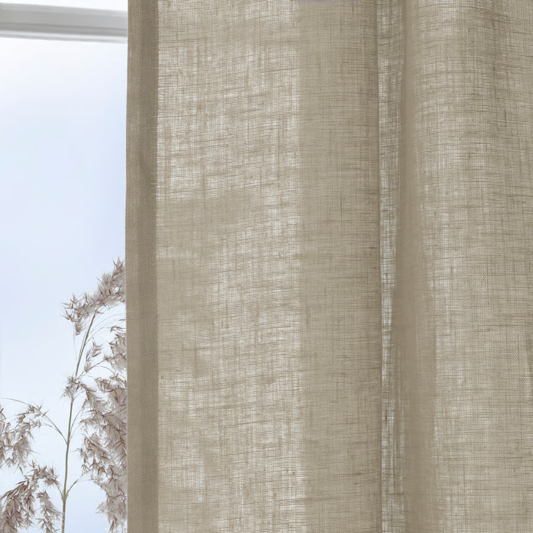 Beige Linen Curtains