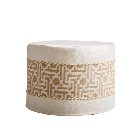 Geometric Woven Pouffe