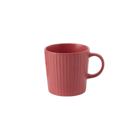 Pink Ribbed Mug