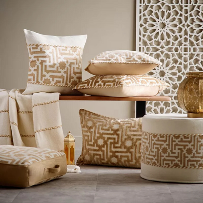 Geometric Woven Pouffe