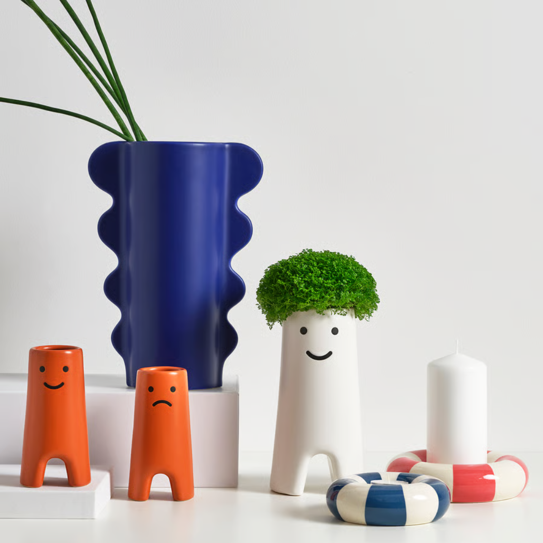 Deep Blue Tall Vase