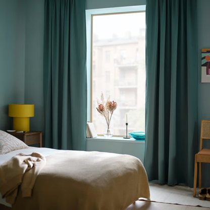 Dark Turquoise Room Darkening Curtains