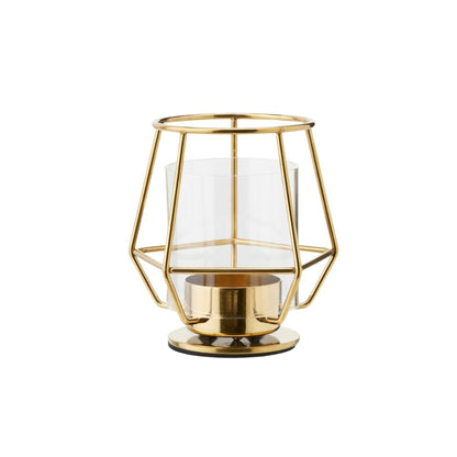 Gold Geometric Tea light Holder