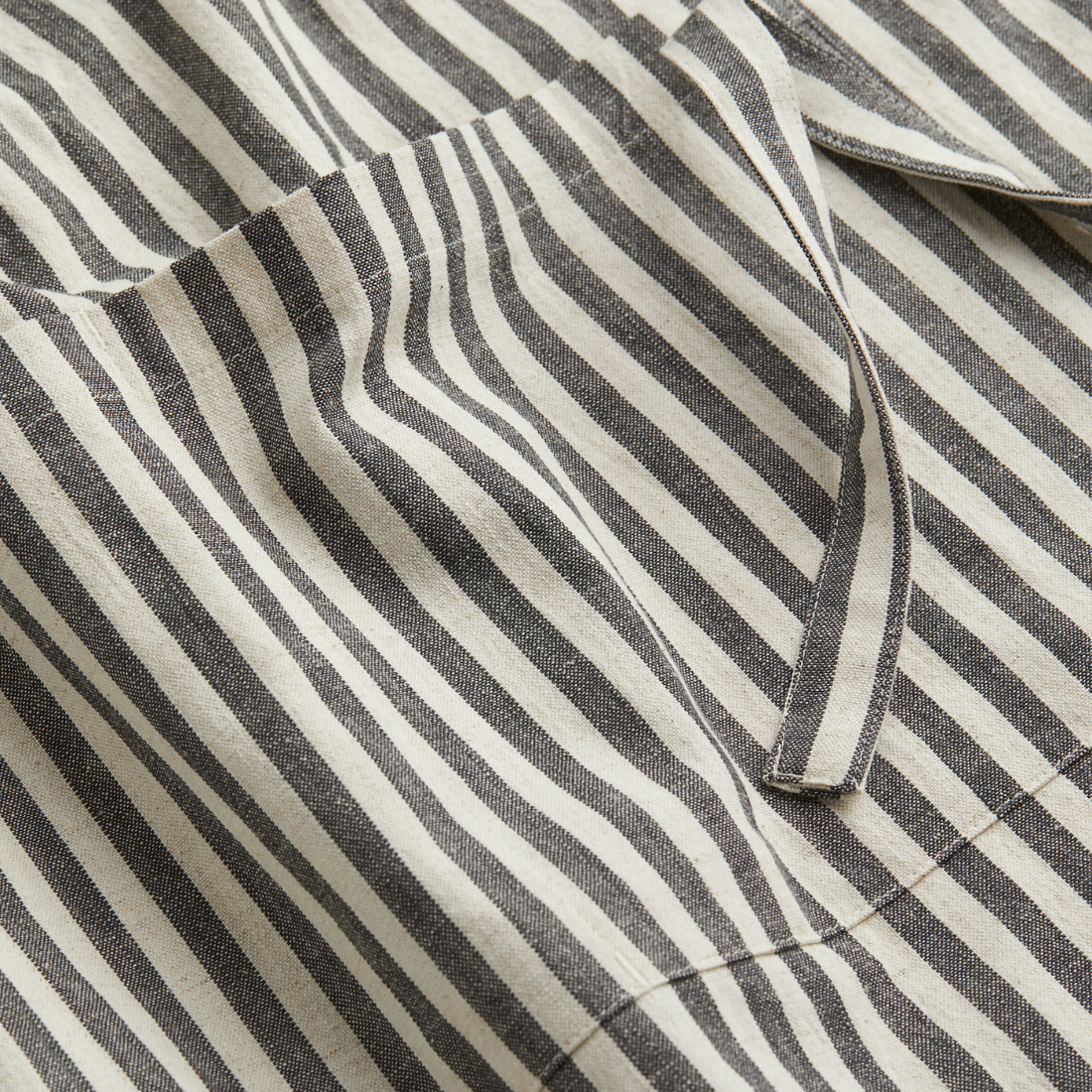 Grey Striped Bistro Style Apron