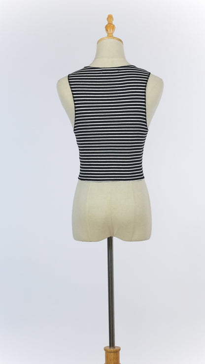 Black and White Striped Tank Top