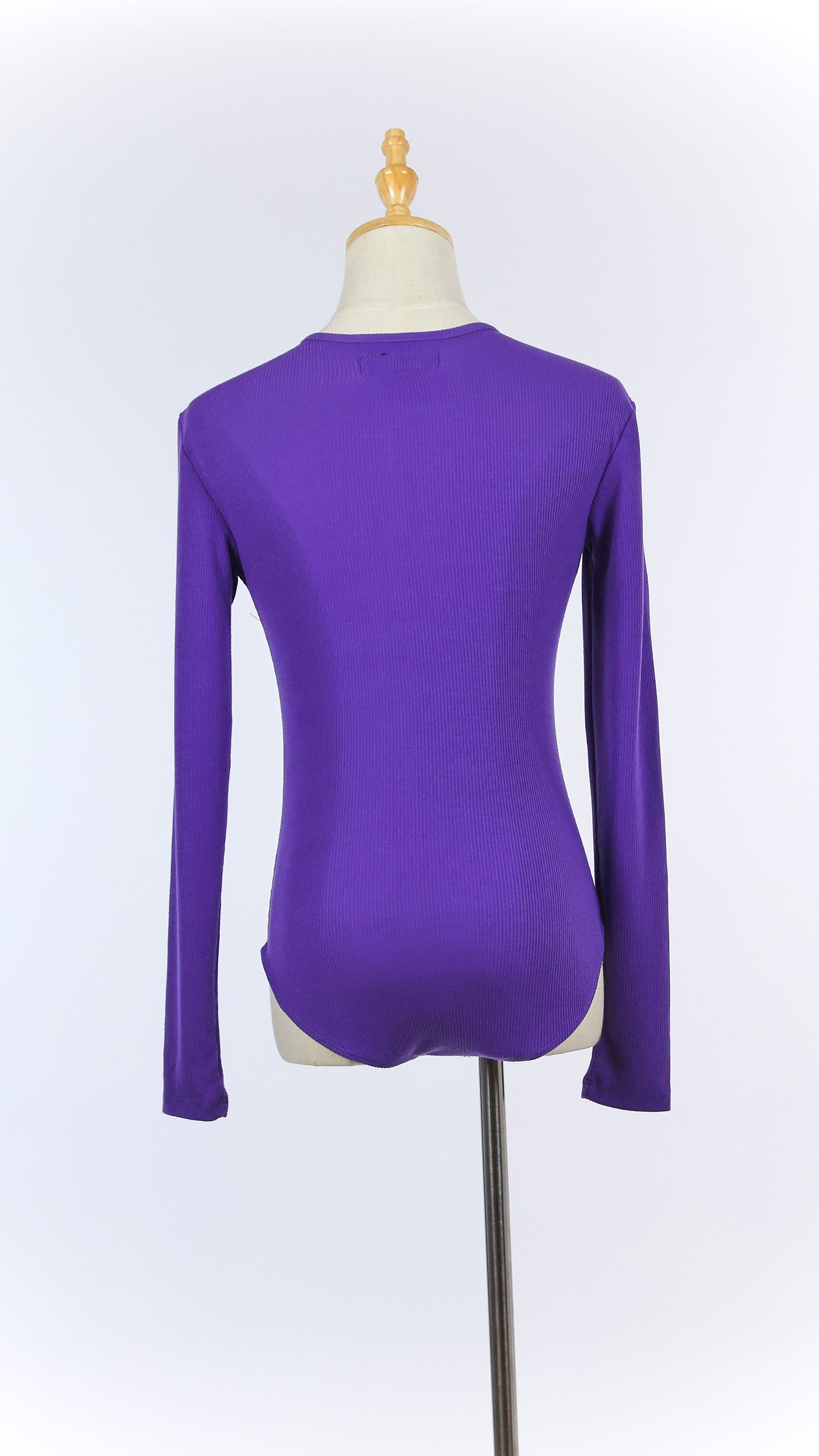 Purple Long Sleeve Cotton Bodysuit
