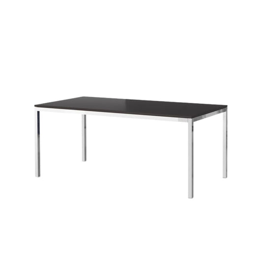 Chrome Plated Table with Dark Glass Top