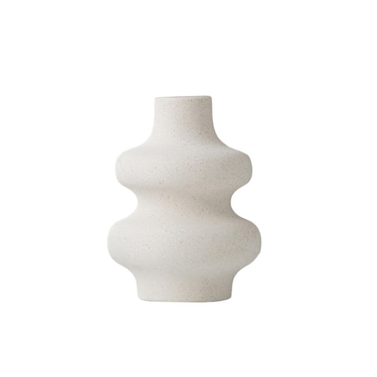 Double Ring Ceramic Vase