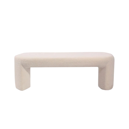Upholstered Bouclé Bench