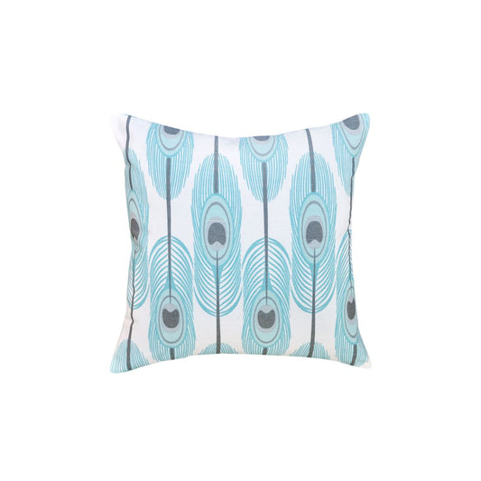 Peacock Feather Printed Cushion