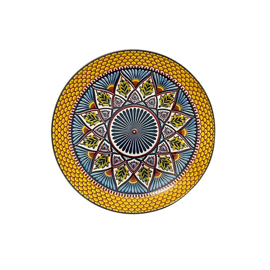Printed Moroccan Inspired Ceramic Desert Plate