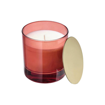 Candle in Red Glass Tumbler