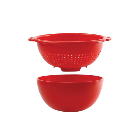 Red Colander with Bowl