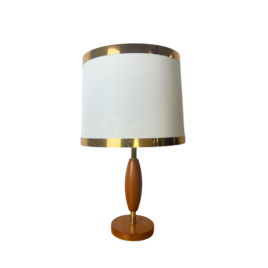 Table Lamp with Wooden Base