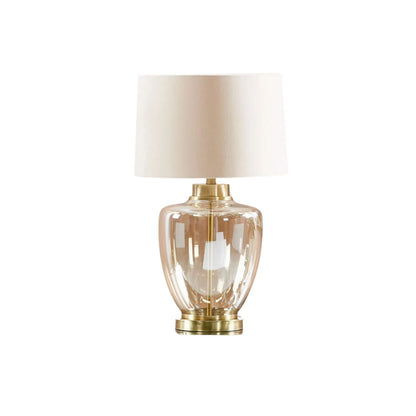 See-Through Glass Table Lamp with Iron Frame