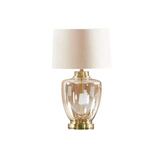 See-Through Glass Table Lamp with Iron Frame
