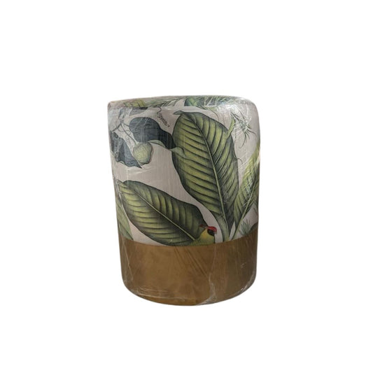 Tropical Printed Stool with Gold Base