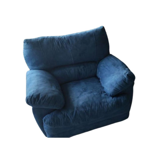 Navy Blue Suede Arm Chair