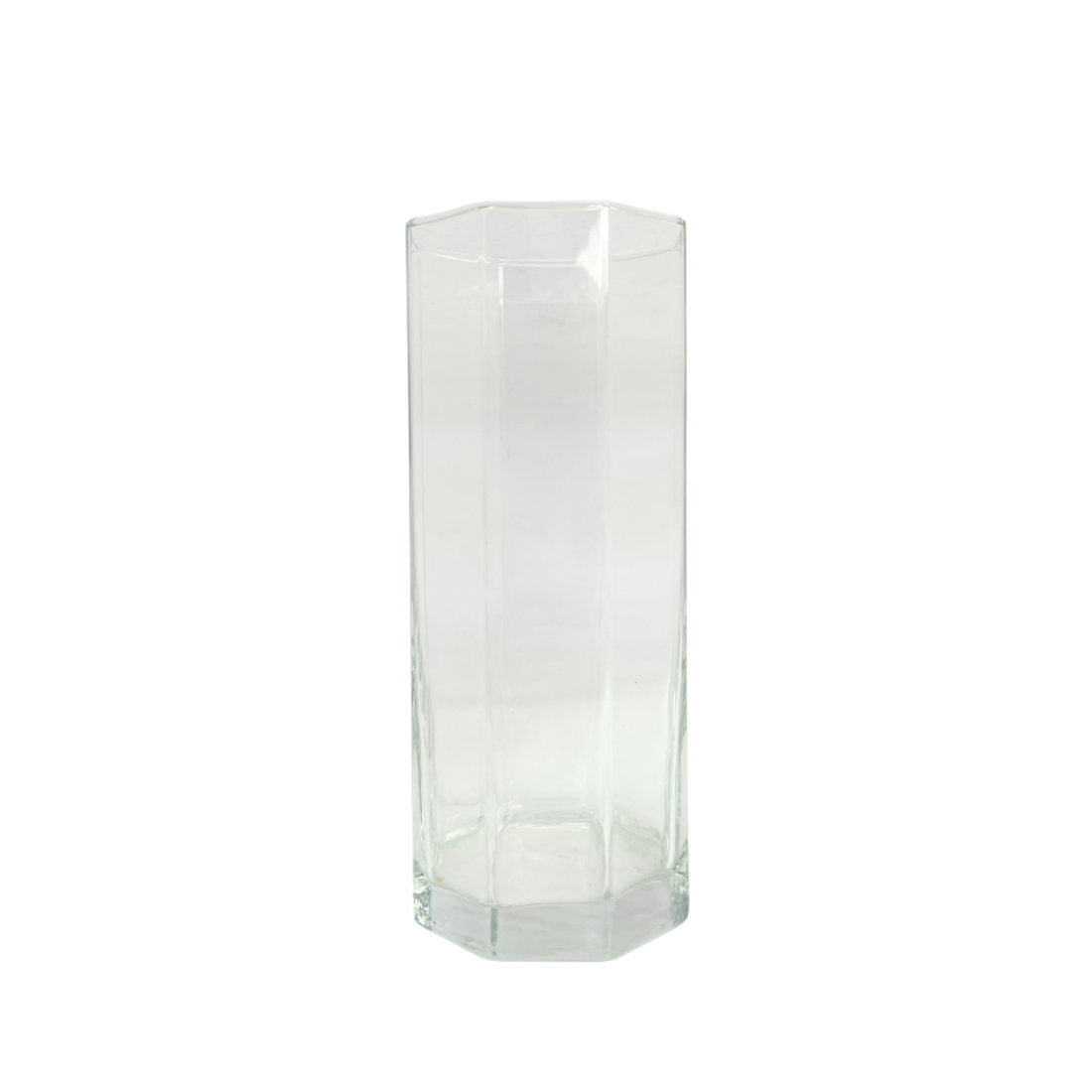 Clear Octagon Vintage Vase