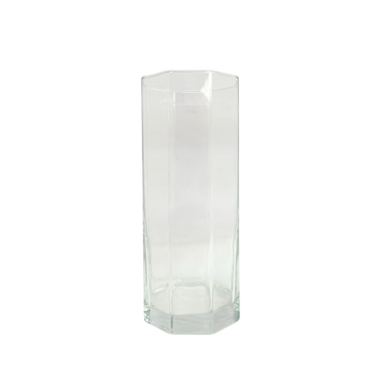 Clear Octagon Vintage Vase