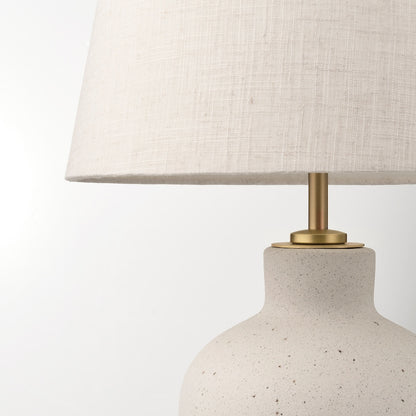 Off White Ceramic Textured Table Lamp