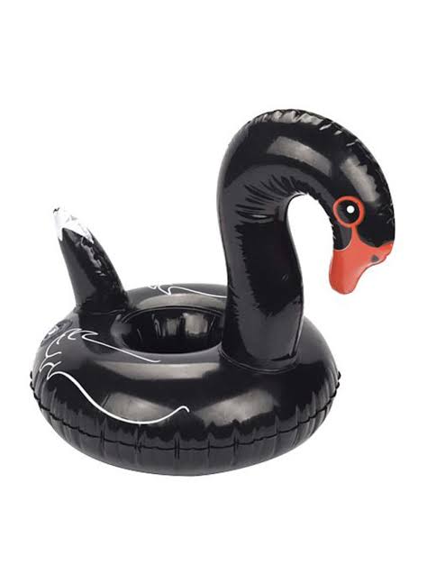 Inflatable Black Swan Cup Holder