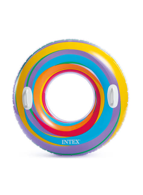 Rainbow Inflatable Ring with Handles