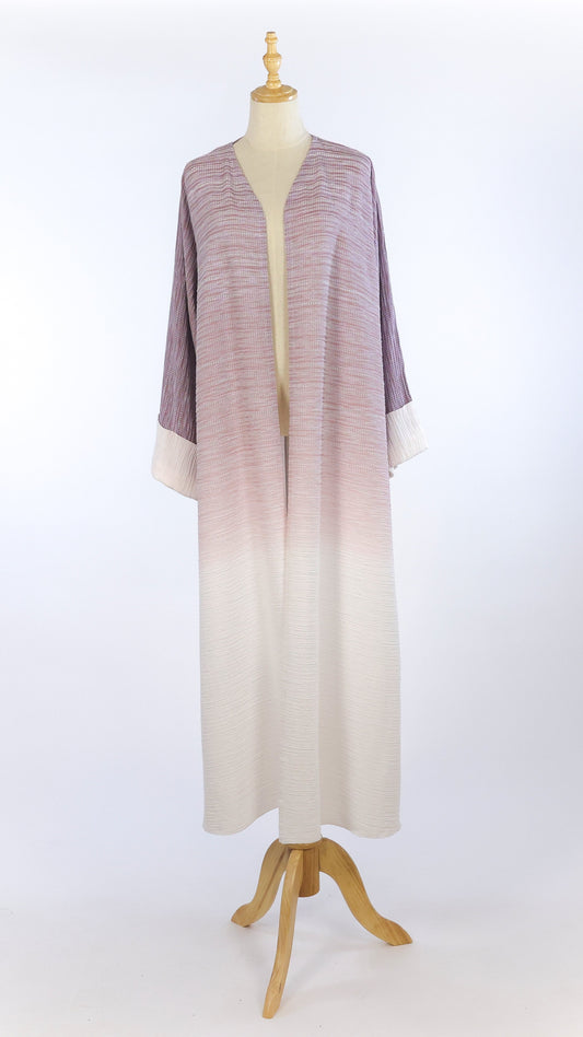 Purple And White Color Gradient Abaya