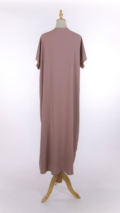 Pastel Pink Abaya Under Dress